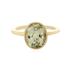 Anello in oro con Kunzite Canarino