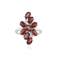Anello in argento con Granato Mozambico