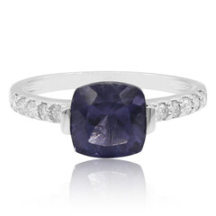 Anello in oro con Quarzo Mirtillo