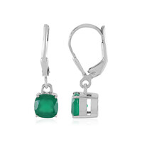 Orecchini in argento con Onice Verde