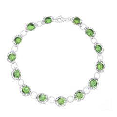 Bracciale in argento con Ambra Verde Colombiana