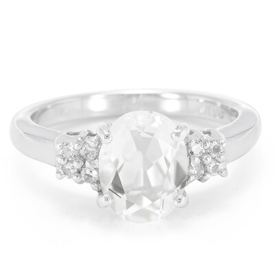 Anello in argento con Petalite