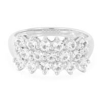 Anello in argento con Topazio Bianco