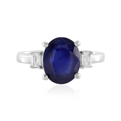 Anello in argento con Zaffiro Blu del Madagascar
