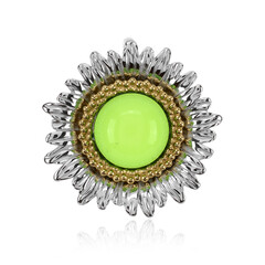 Ciondolo in argento con Ambra Verde Colombiana