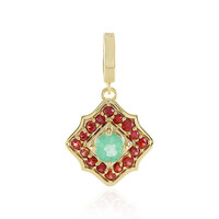 Ciondolo in argento con Smeraldo Russo