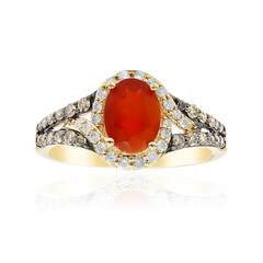 Anello in oro con Opale di Fuoco Messicano (CIRARI)