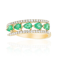 Anello in oro con Smeraldo Zambia AAA