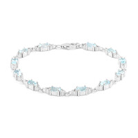 Bracciale in argento con Topazio Blu Cielo