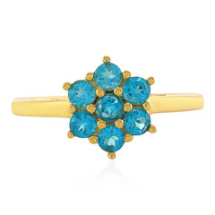 Anello in argento con Apatite Blu Neon