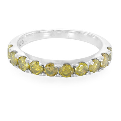 Anello in argento con Diamante Giallo