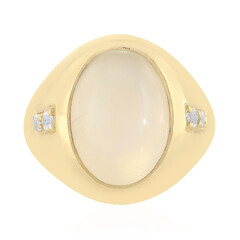 Anello in argento con Pietra di Luna Bianca