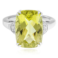 Anello in argento con Quarzo Limone