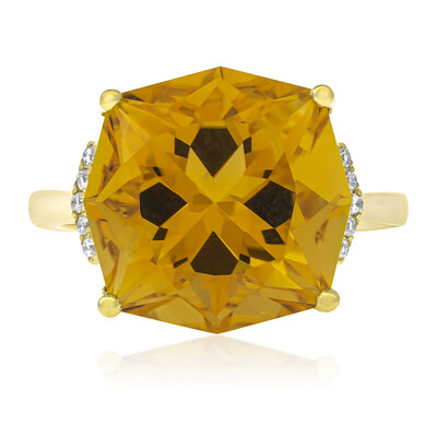 Anello in oro con Citrino