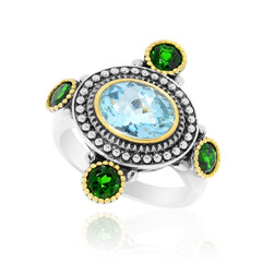 Anello in argento con Topazio Blu Cielo