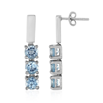 Orecchini in argento con Topazio Blu Cielo