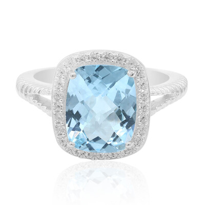 Anello in argento con Topazio Blu Cielo