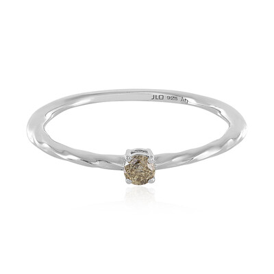 Anello in argento con Diamante Champagne I3