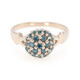 Anello placcato in oro con Diamante Fancy