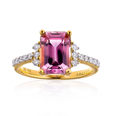 Anello in oro con Diasporo Rosa (AMAYANI)