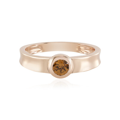 Anello in oro con Zircone Arancione