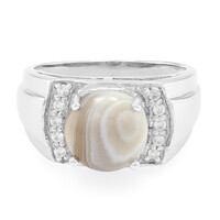 Anello da uomo in argento con Agata Botswana
