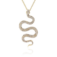 Collana in argento con Diamante Cioccolato I2