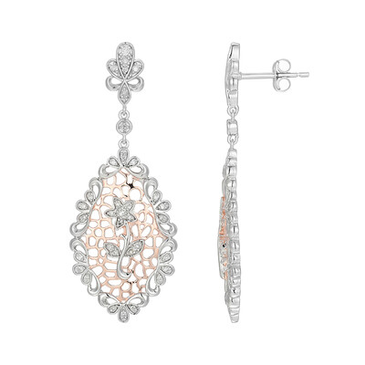 Orecchini in argento con Diamante I3 (I)