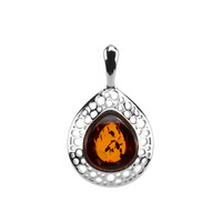 Ciondolo in argento con Ambra Baltica
