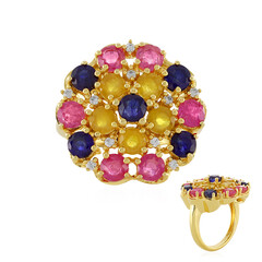 Anello in argento con Zaffiro Giallo del Madagascar