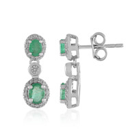 Orecchini in argento con Smeraldo Zambia