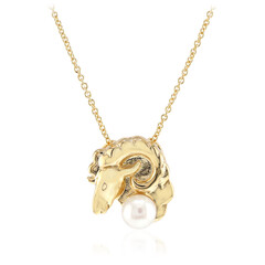 Collana in argento con Perla d'Acqua Dolce Bianca