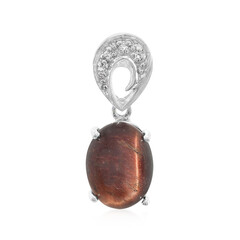 Ciondolo in argento con Occhio di Tigre Rosso