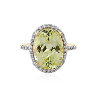Anello in oro con Kunzite Canarino