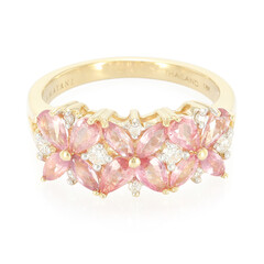 Anello in oro con Zaffiro Padparadscha (non riscaldato) (AMAYANI)