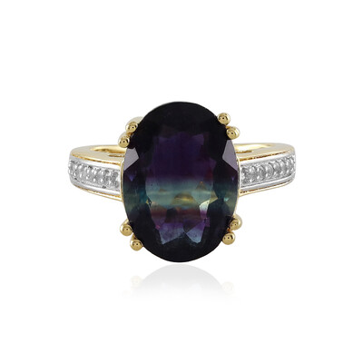 Anello in argento con Fluorite Bicolore