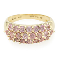 Anello in oro con Zaffiro Padparadscha (non riscaldato) (AMAYANI)