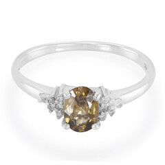Anello in argento con Zircone Cannella