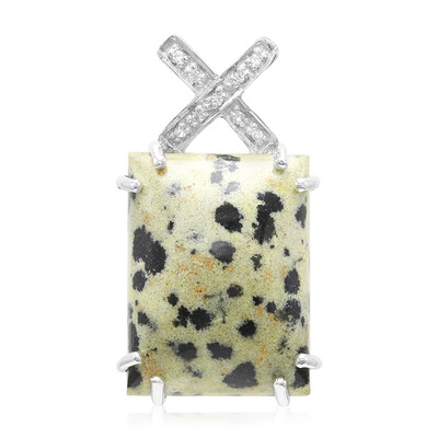 Ciondolo in argento con Diaspro Dalmata