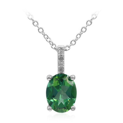 Collana in argento con Topazio Verde Farfalla
