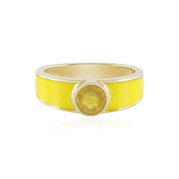 Anello in argento con Zaffiro Giallo del Madagascar