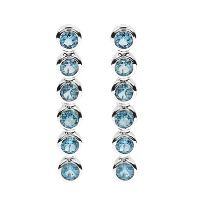 Orecchini in argento con Topazio Blu