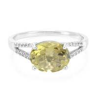 Anello in argento con Quarzo Oliva