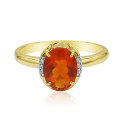 Anello in oro con Opale di Fuoco Messicano (Adela Gold)