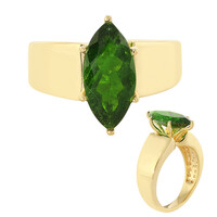 Anello in argento con Diopside Russo