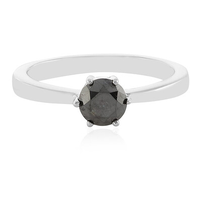 Anello in argento con Diamante Nero