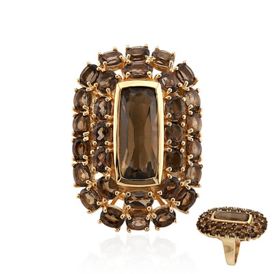 Anello in argento con Quarzo Fumè