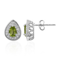 Orecchini in argento con Peridoto della Birmania