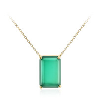 Collana in argento con Onice Verde