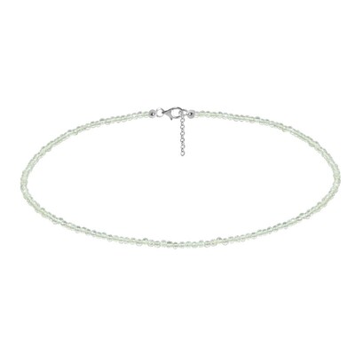 Collana in argento con Prehnite